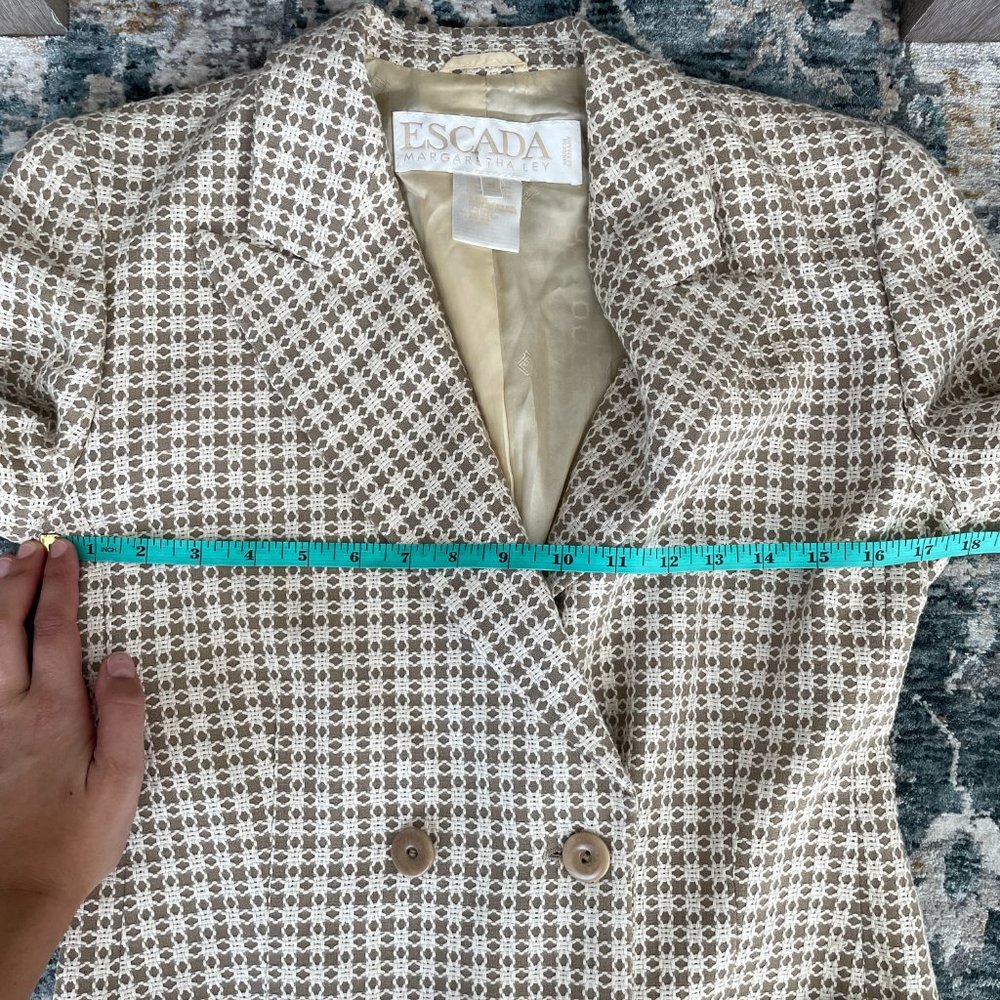 Vintage Escada double breasted front woven blazer jacket - Picture 11 of 11